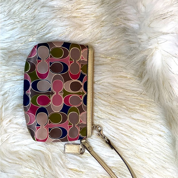 Coach Multicolor Patterned Wristlet - Picture 1 of 5